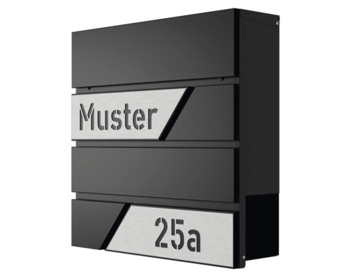 Brevlåda med mönster och husnummer 25a