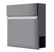 Grå väggmonterad brevlåda