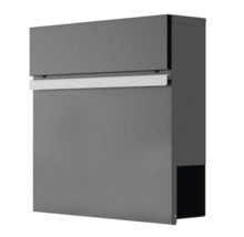 Metallbrevlåda med tidningsfack