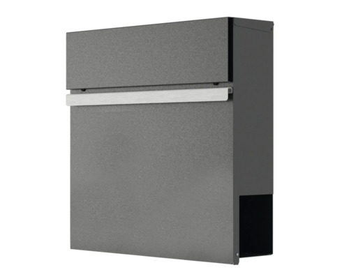 Metallbrevlåda med tidningsfack