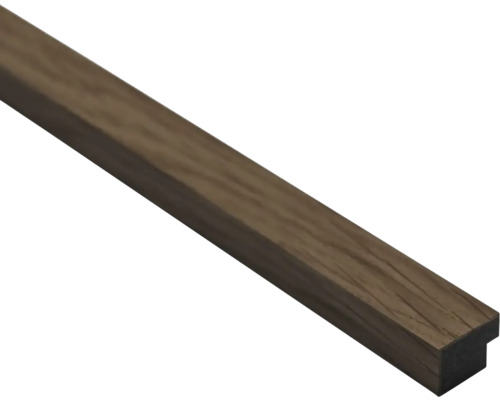Avslutningslist till akustikpanel rökt ek 18x25x2600 mm Bildlist i trä