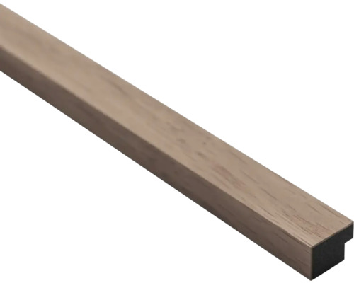 Avslutningslist till akustikpanel valnöt 18x25x2600 mm Dekorativ trälist