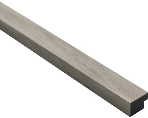 Avslutningslist till akustikpanel grå ek 18x25x2600 mm Dekorlist i trä
