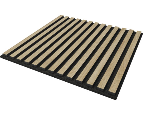 Akustikpanel SONAVA ek Småland dekorfolie 553x553x21mm Akustikpanel med träribbor på filtbaksida