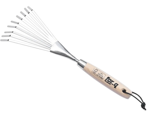 Lövraka med trähandtag för trädgårdsarbete