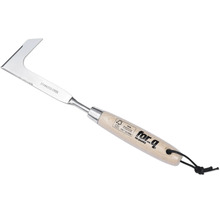 Ogräsjärn med rostfritt stålblad och trähandtag