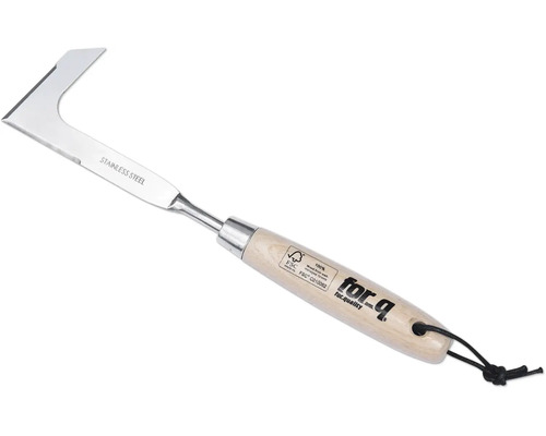 Ogräsjärn med rostfritt stålblad och trähandtag