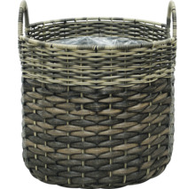 Flätad blomkorg med handtag