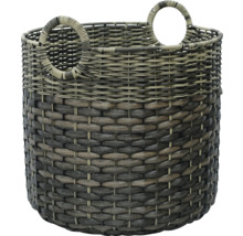 Korg av plastflätning med två handtag