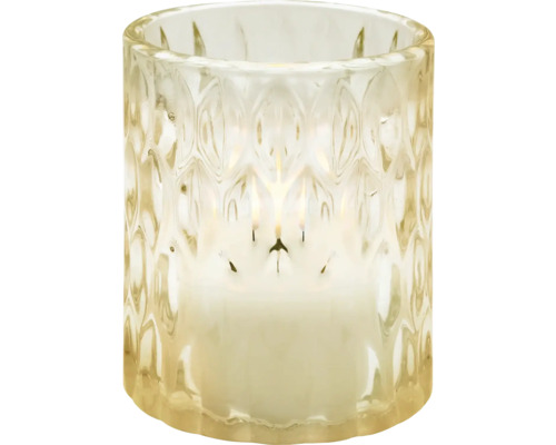 Värmeljushållare av glas med värmeljus