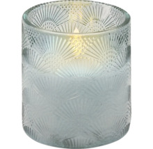 Vindljus av glas med präglat mönster