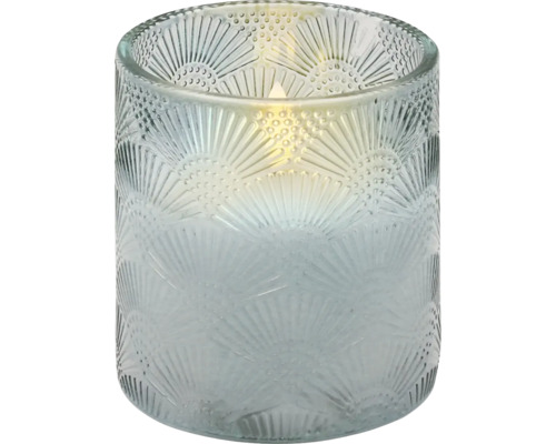 Vindljus av glas med präglat mönster