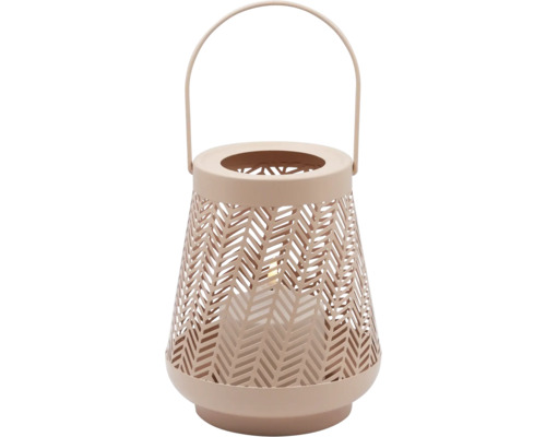 Dekorativ lykta med hålmönster och handtag