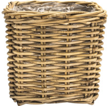 Flätad blomkorg med plastinsats