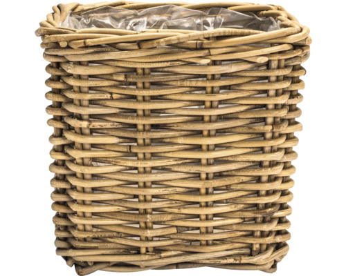 Korgkruka Leah Bali naturfiber 24x24x27cm natur Rund blomkorg av rotting