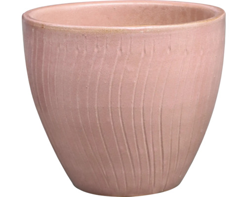 Blomkruka av keramik med räfflad struktur