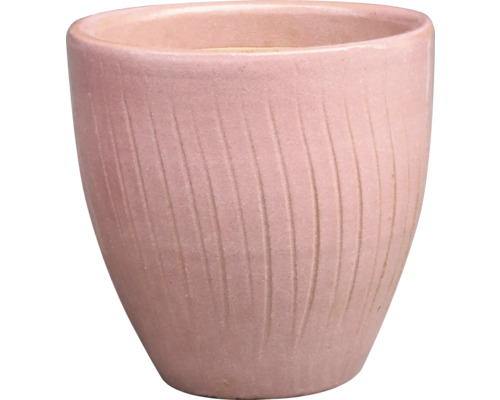Blomkruka i keramik med räfflad yta