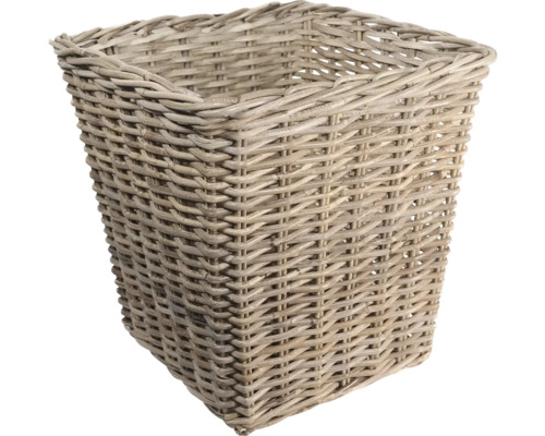 Planteringskorg Leah naturfiber Ø38x38cm brun Fyrkantig korg av flätat material