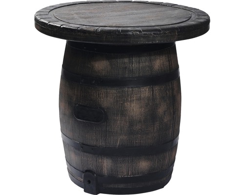 Barbord VEBA Barrel plast brun Fatbord med rund bordsskiva i lantlig stil