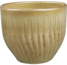 Keramisk blomkruka med räfflad textur