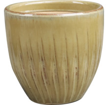 Keramisk blomkruka med räfflad yta