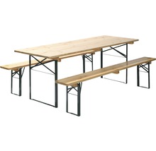 Öltältset med bord och två bänkar