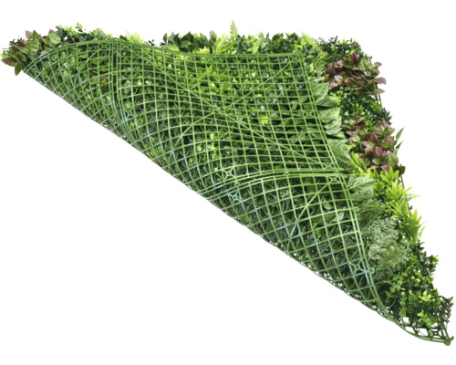 Konstgjord grön växtvägg med bladverk