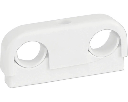 Rörklamma FALUPLAST dubbel 22-28mm 60C/Cvit 3811060 Dubbelrörklammer för rörfästning