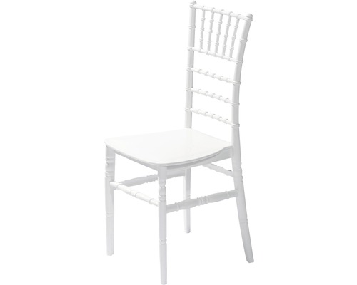 Restaurangstol VEBA Tiffany 43x41x92cm plast vit Vit stol med bambu-look