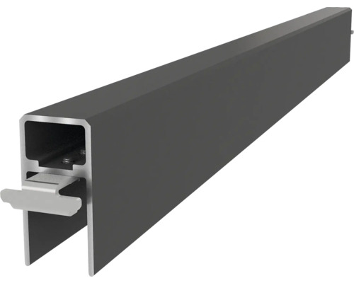 Startprofil/ändprofil KONSTA Verto antracit Metallprofil med fästklämma
