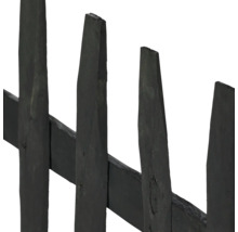 Detaljvy av ett staket av träribbor