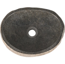 Oval tvättställ för bänkskiva av sten