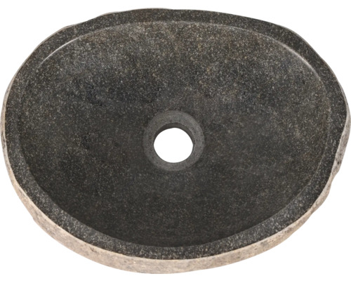 Oval tvättställ för bänkskiva av sten