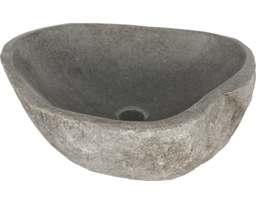 Handfat DIFFERNZ Lombok grå matt natursten 40-45cm Tvättställ av sten