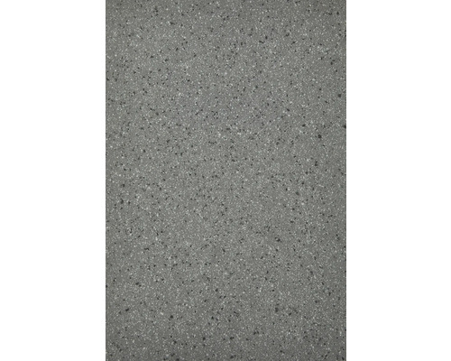 Närbild av en grå bänkskiva med spräcklig textur