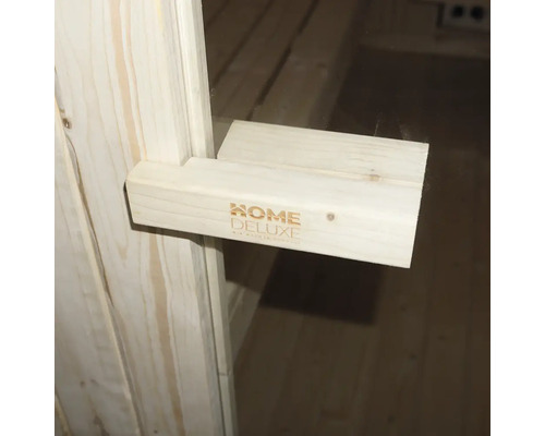 Trädörrhandtag med Home Deluxe-logotyp