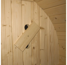 Bastu i trä med ventilation