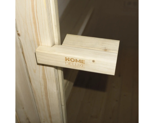 Trädörr med dörrstopp från Home Deluxe