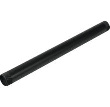 Svart stålrör med gängade ändar