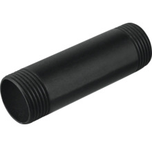 Svart stålrör med gängade ändar