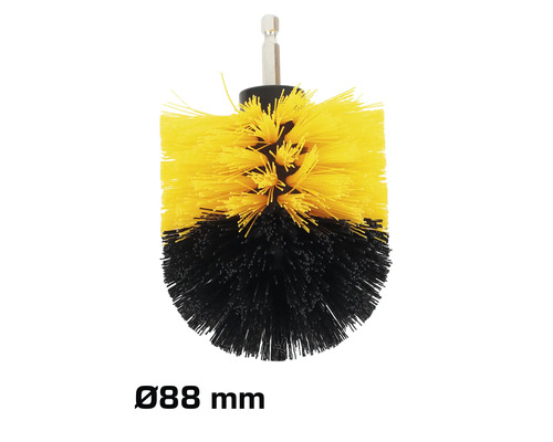 Rund borste med 88 mm diameter för borrmaskiner