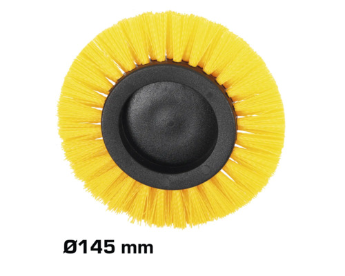 Rund borste med en diameter på 145 mm.