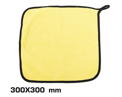 Gul mikrofiberduk 300x300 millimeter med ögla