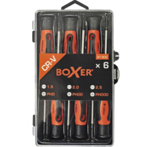 Boxer precisionsskruvmejselset, sex delar