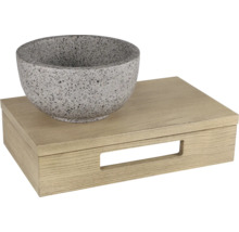 Dekorativ skål på trälåda för inredning