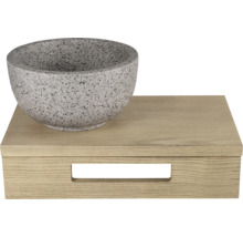 Dekorativ skål på träsockel