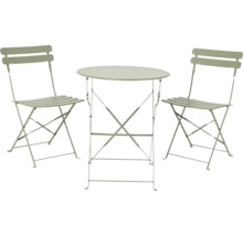 Trädgårdsbord med två fällstolar