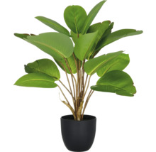 Konstgjord krukväxt i kruka med gröna blad