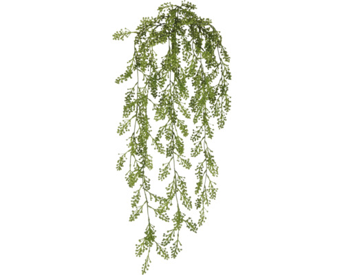 Konstgjord hängande växt med gröna blad