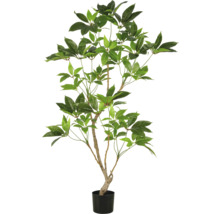 Konstgjort träd med gröna blad i kruka